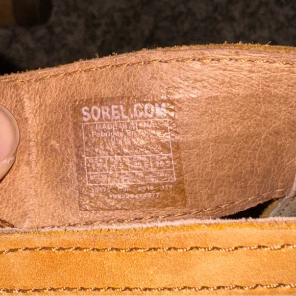 SOREL Women's 8.5 Tan Joanie II Lace Wedge Sandals - Picture 8 of 9